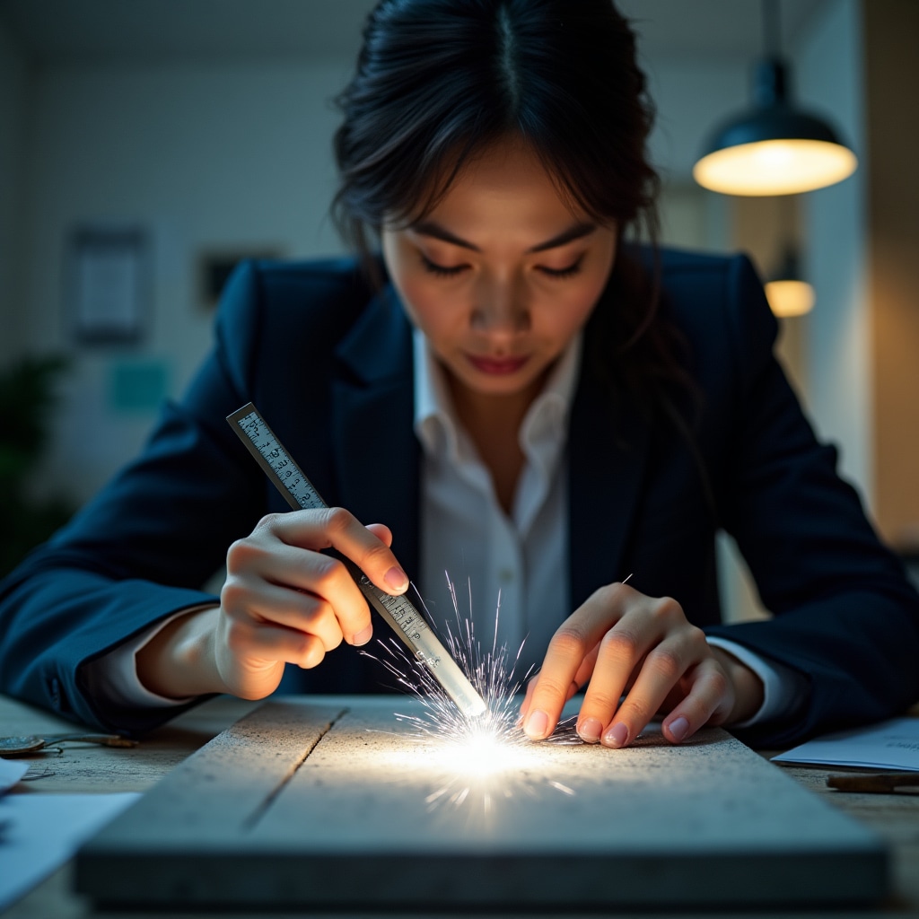 Close inspection of construction materials and workmanship quality